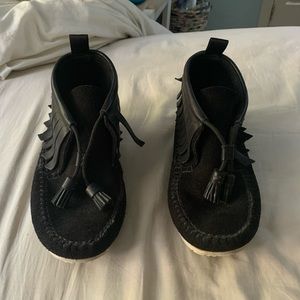Rag & Bone black suede moccasin boots
